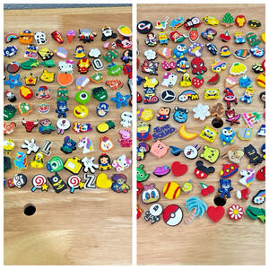 Lot of Mix 250+ Croc Shoe Charms Jibbitz Pins Pop Culture Disney Marvel